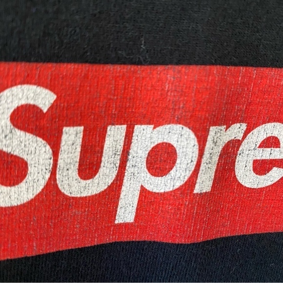 Supreme Spellout T-Shirt Black Red Graphic Tee Short Sleeve 20th Mens Medium - Picture 3 of 8